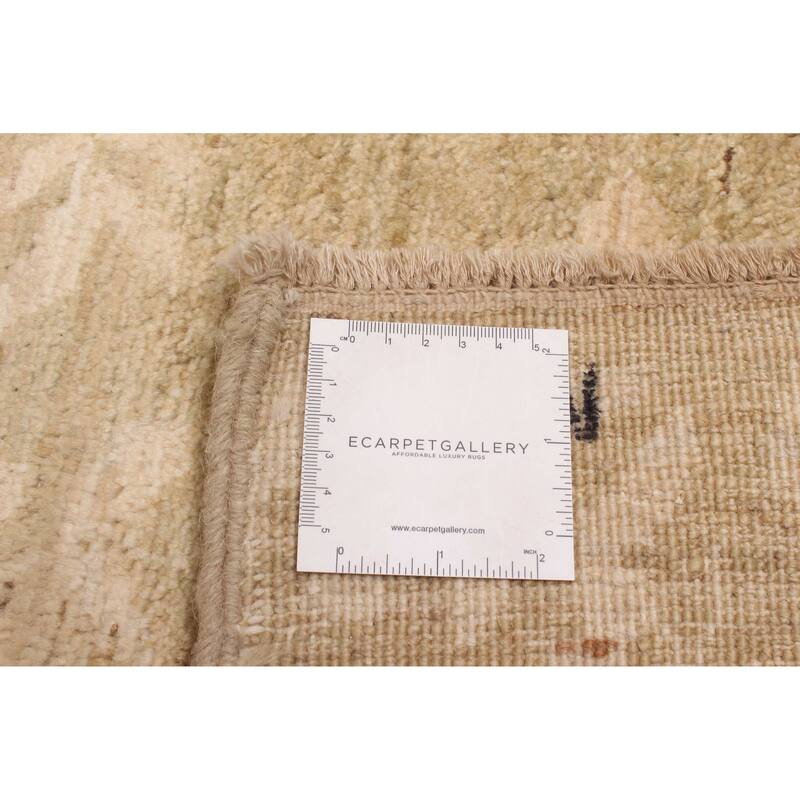 ECARPETGALLERY Hand-knotted Peshawar Ziegler Olive Wool Rug - 6'5 x 8'0