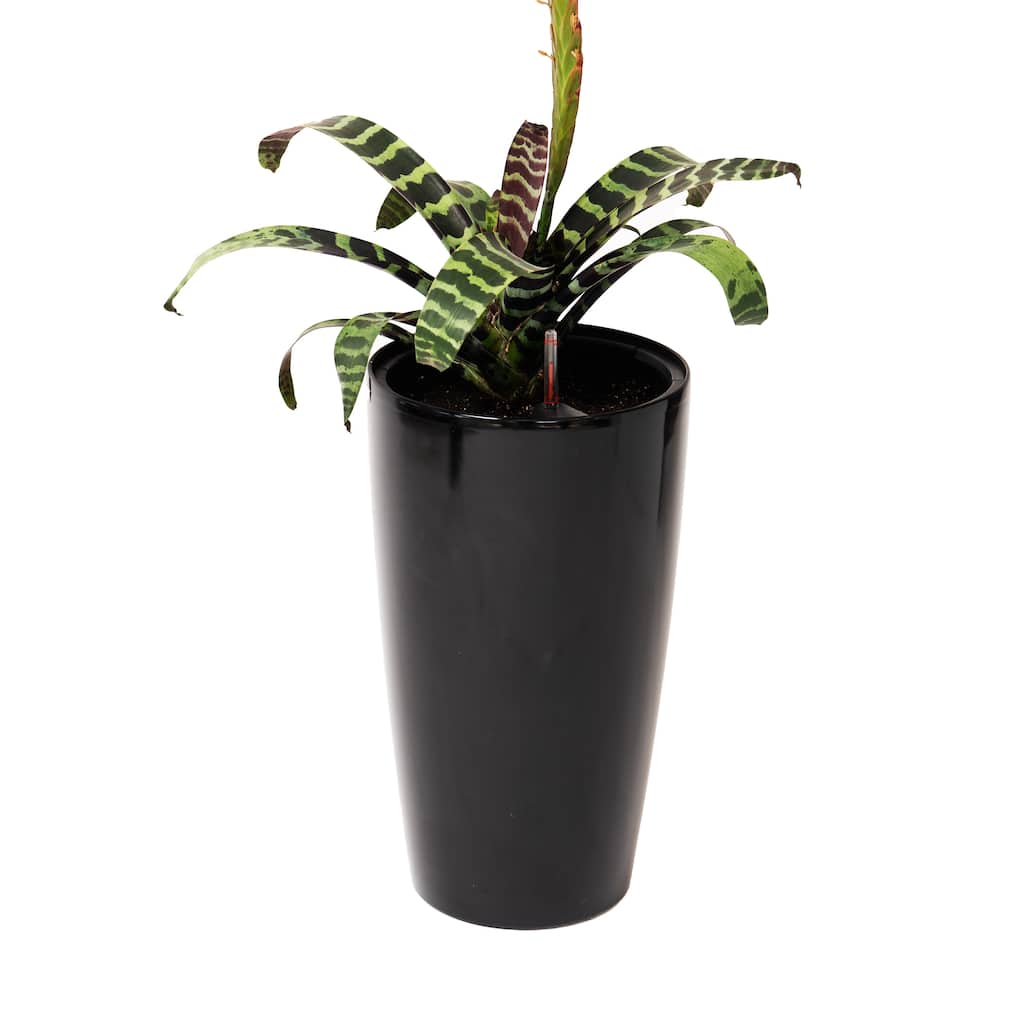 XBrand 21" H Plastic Self Watering Indoor Outdoor Tall Round Planter Pot w/ Glossy Finish