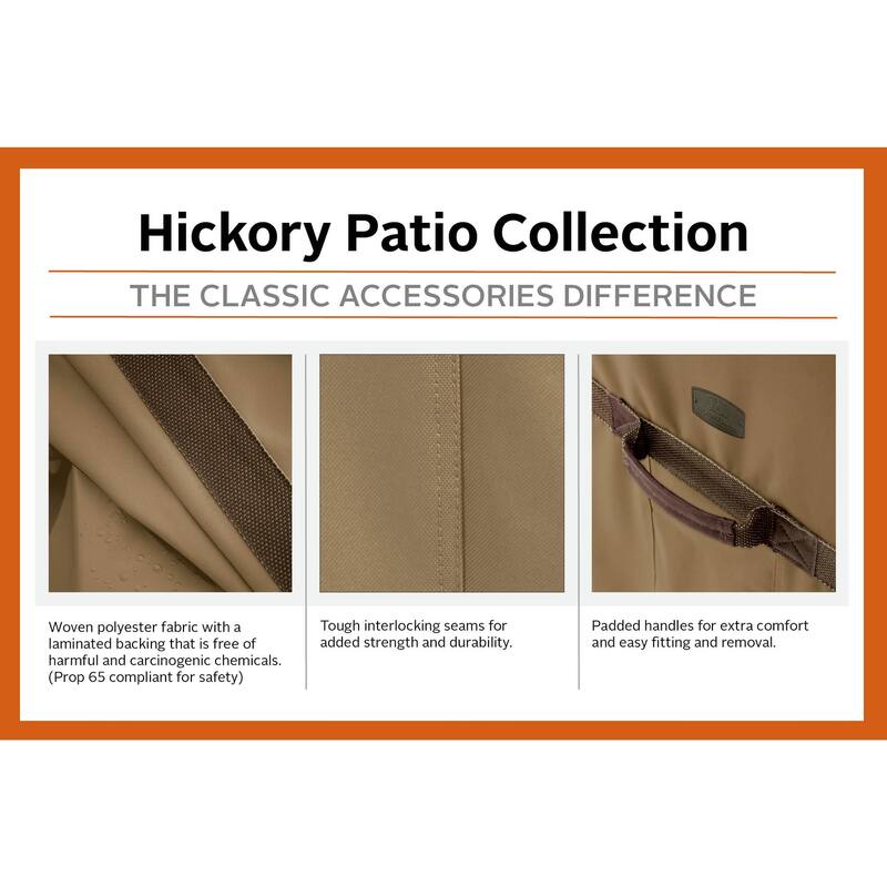 Classic Accessories Hickory Water-Resistant 37 Inch Built-In BBQ Grill Top Cover