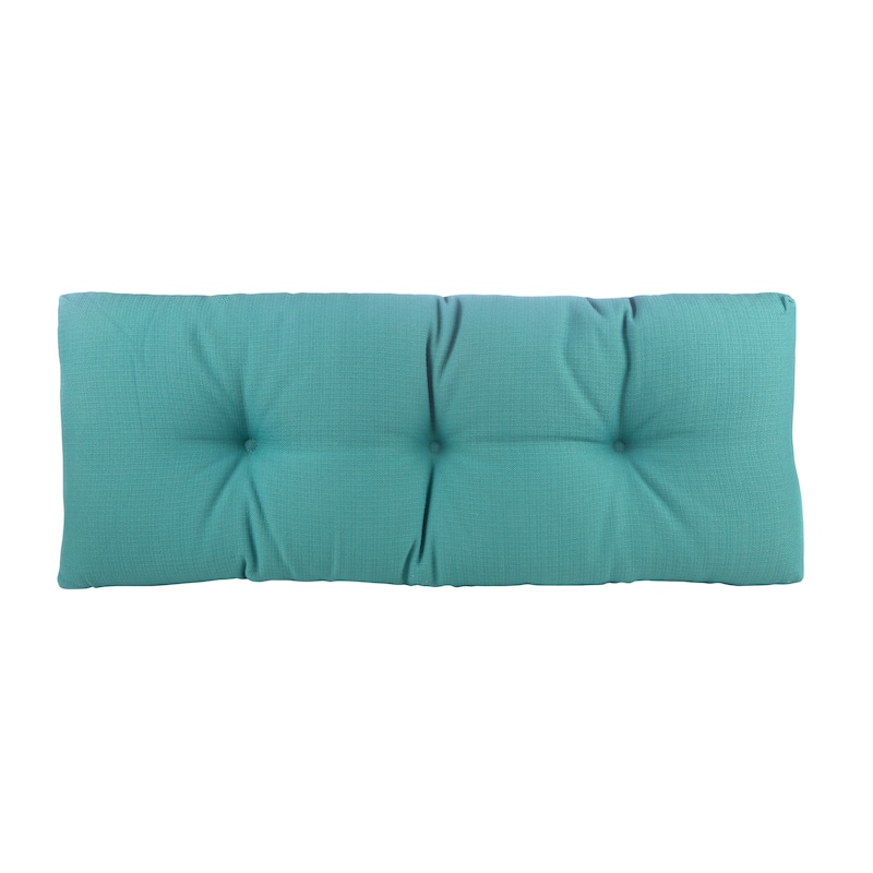 Klear Vu Tufted Omega Universal Bench Cushion - 36 x 14 x 3 - Teal