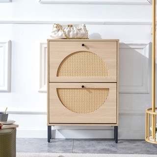 Natural 2-Drawer Japanese Rattan Shoe Cabinet - Bed Bath & Beyond