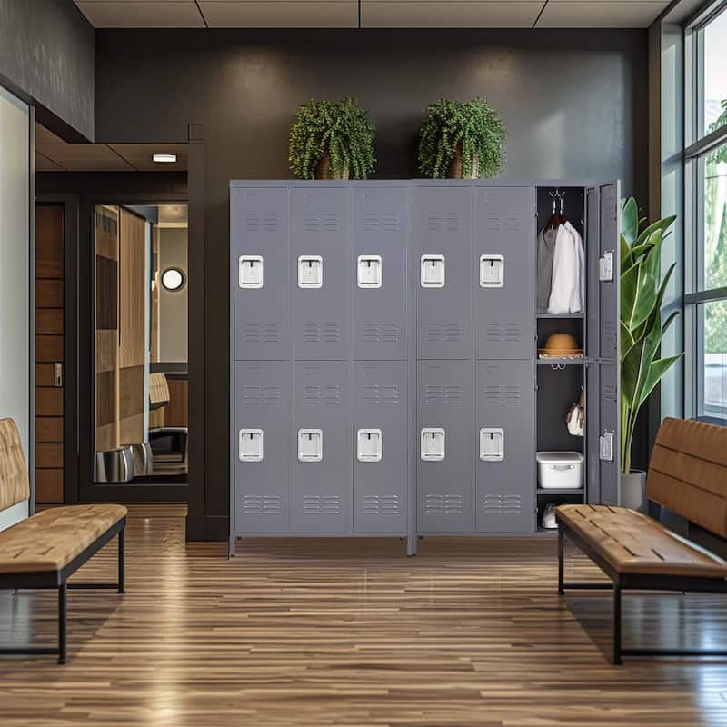 6 Door 72"H Metal Lockers With Lock