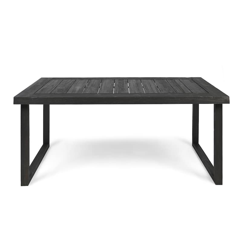 Nestor Outdoor 69" Acacia Wood Dining Table by Christopher Knight Home - 69.00"L x 35.50"W x 29.50"H - sandblast dark gray