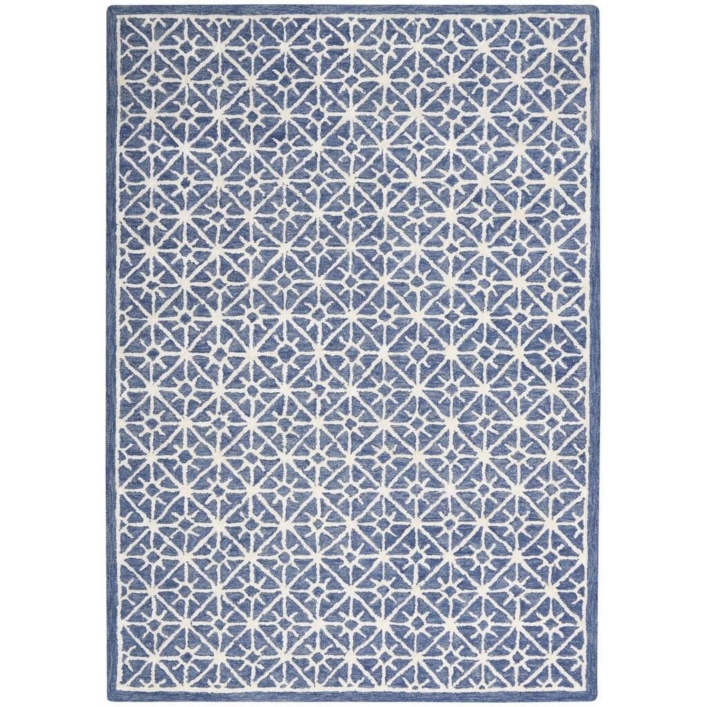 Hand Tufted Geometric Area Rug - 3'6"