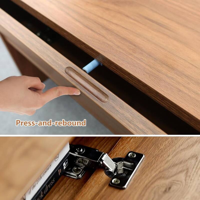 51.1" Wooden Coffee Table with LED Lights, Storage Shelves & Flip-Top - 51.1"Wx27.5"Dx15.8"H