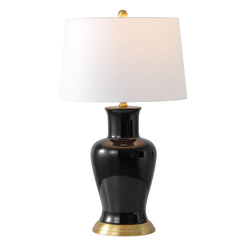 Julia 29" Ceramic LED Table Lamp, by JONATHAN Y - Black