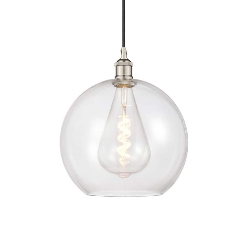 Innovations Lighting 616-1P-14-12 Athens Pendant Athens 12" Wide - Polished Nickel / Clear
