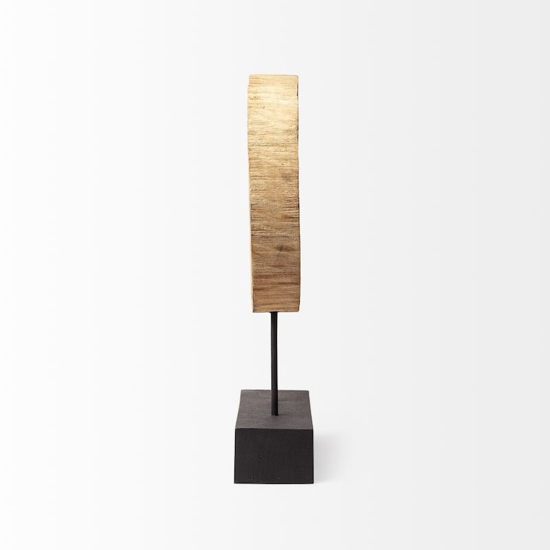 Natural Wood Disc Sculpture