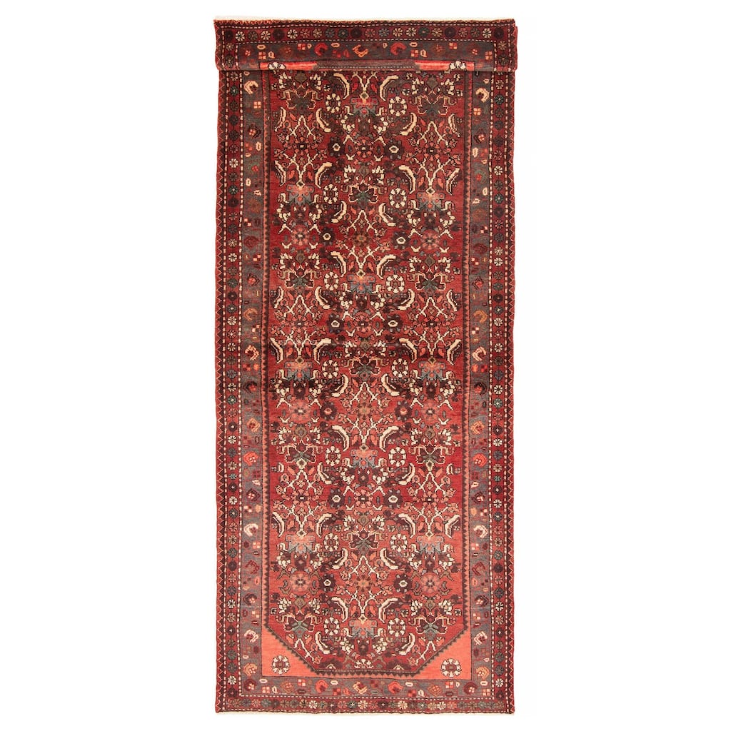 ECARPETGALLERY Hand-knotted Andelz Red Wool Rug - 3'7 x 9'6