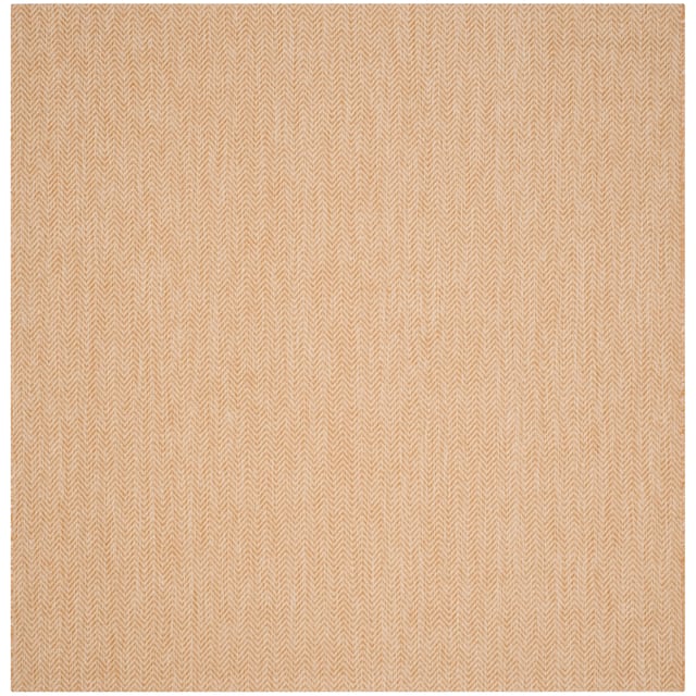 SAFAVIEH Courtyard Carolann Indoor/ Outdoor Waterproof Patio Backyard Rug - 9' x 9' Square - Natural/Cream