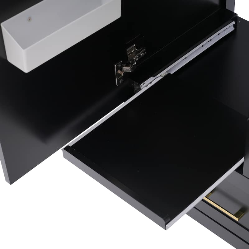 GDFStudio - Orion Wood & Ceramic 30" Bathroom Vanity Cabinet with Sink & Storage