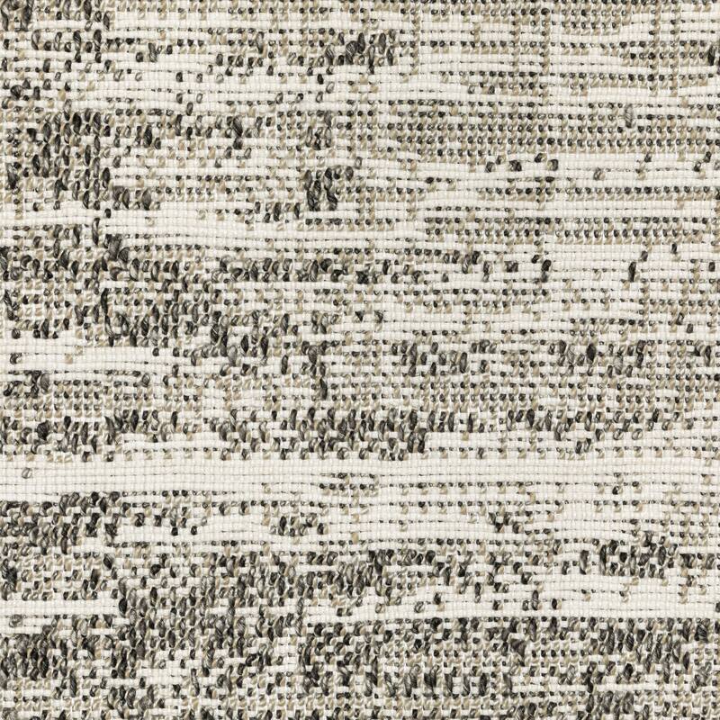Style Haven Grayton Weathered Textures Beige/ Black Indoor-Outdoor Fringe Edge Rug