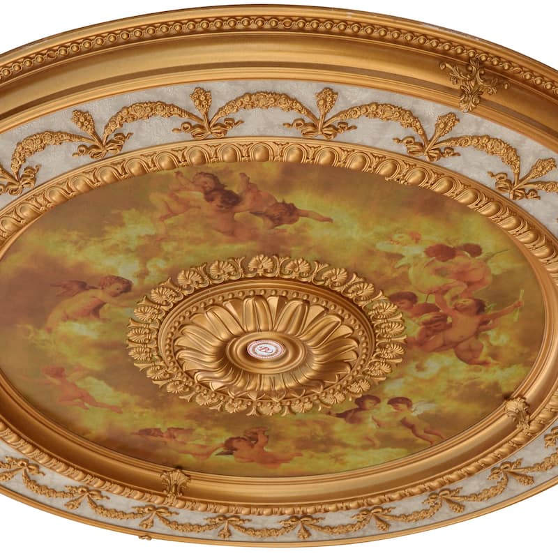 Sistine Chapel Classical Round Chandelier Ceiling Medallion 63 - Blue