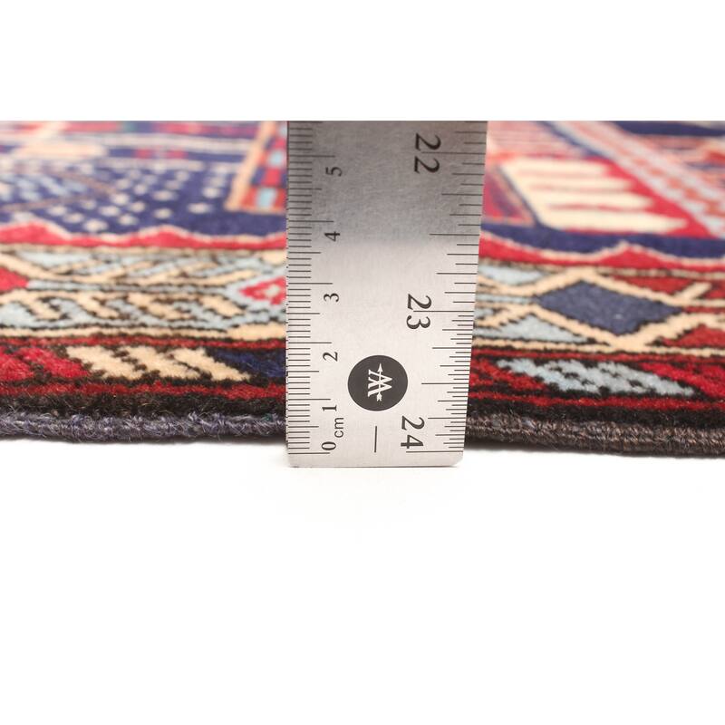 ECARPETGALLERY Hand-knotted Teimani Dark Navy Wool Rug - 2'9 x 4'3