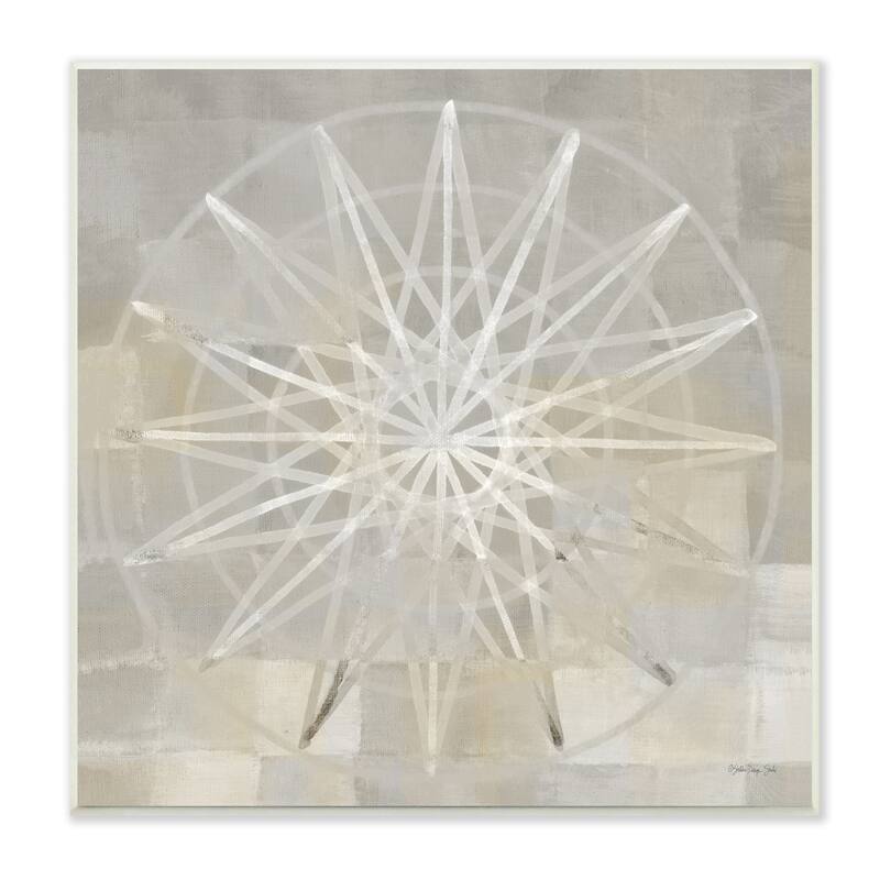 Stupell Balanced Linear Fractal Design Modern Square Pattern Wood Wall Art, Design by Stellar Design Studio - Off-White
