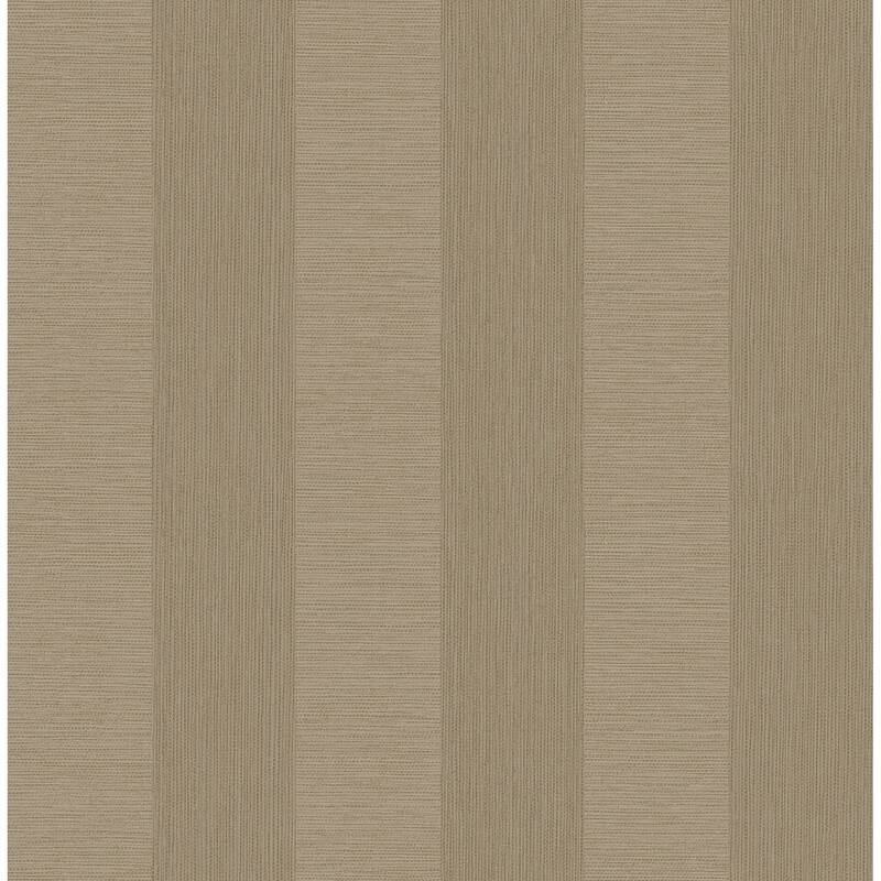 A-Street Prints Intrepid Beige Faux Grasscloth Stripe Wallpaper