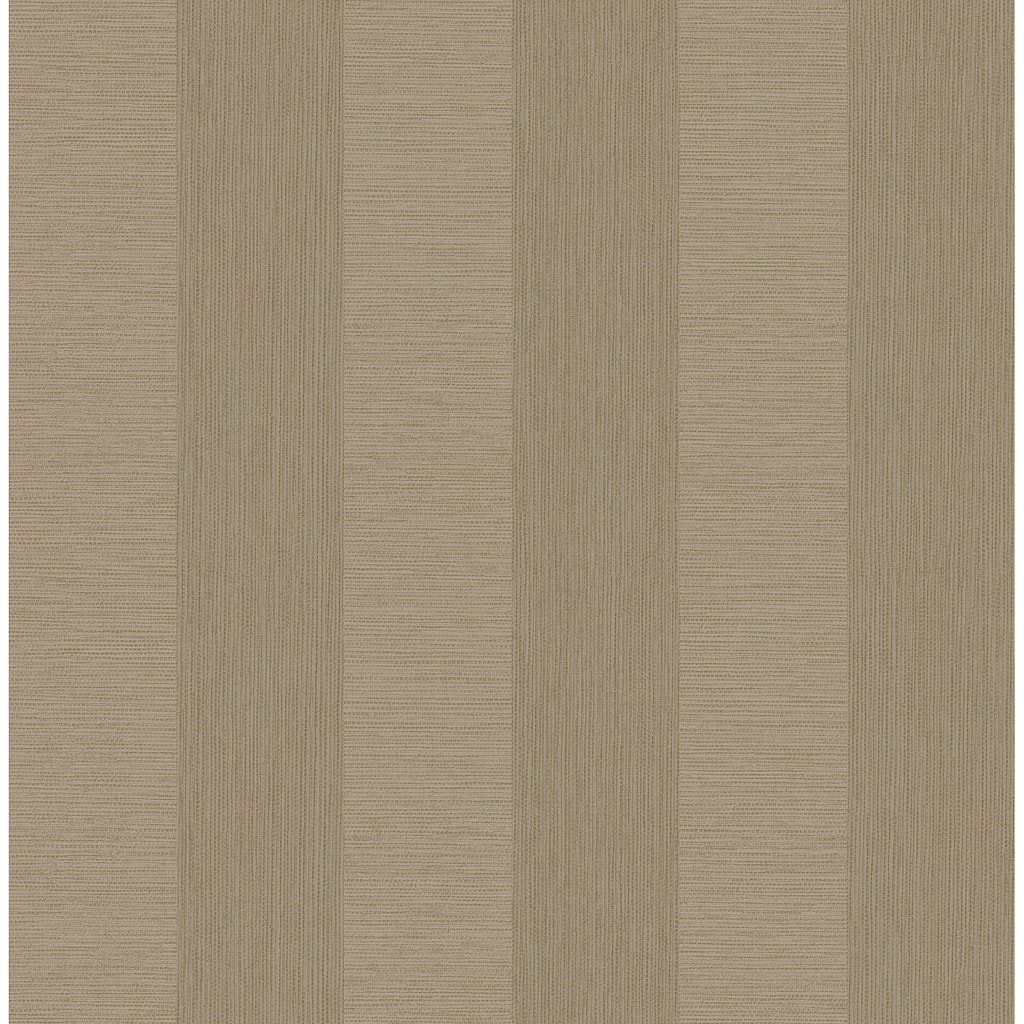 A-Street Prints Intrepid Beige Faux Grasscloth Stripe Wallpaper