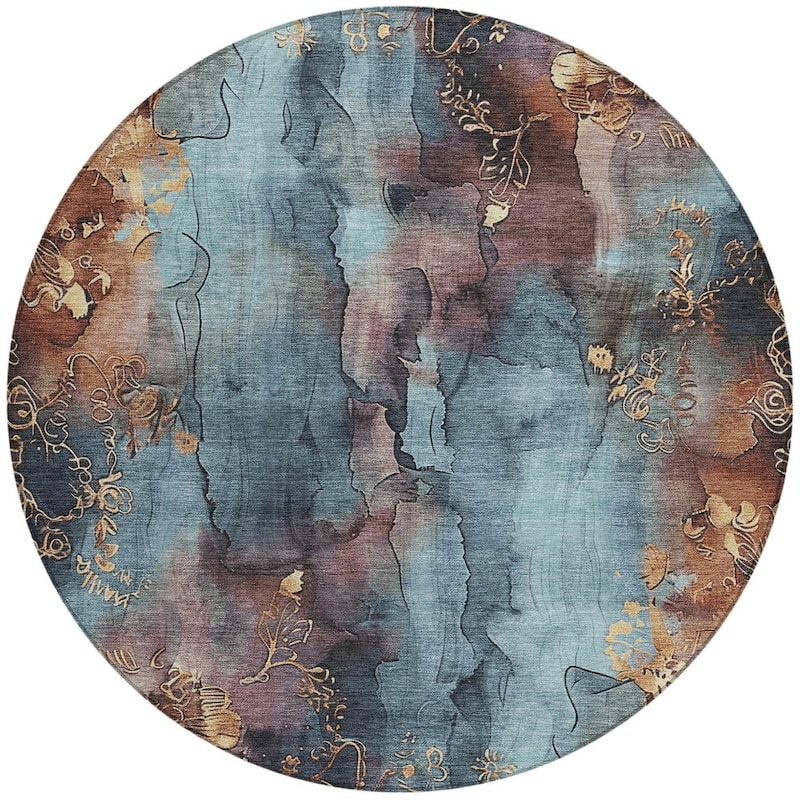 HomeRoots Floral Transitional Rectangle Outdoor Rug