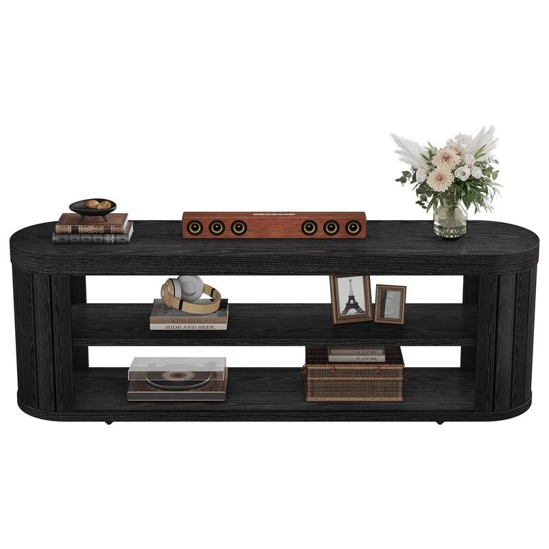 TV Stand, Storage Shelf Media Console, Living Room Bedroom Entertainment Center Accent Television Stand