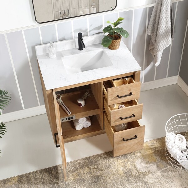 【SIN】サン トーバン 2本セット Gara Double Bath Vanity with Composite Stone Top without