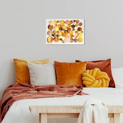 Wynwood Studio Canvas Abstract Amber Color Splash Yellow and Amber Modern & Contemporary Wall Art Canvas Print