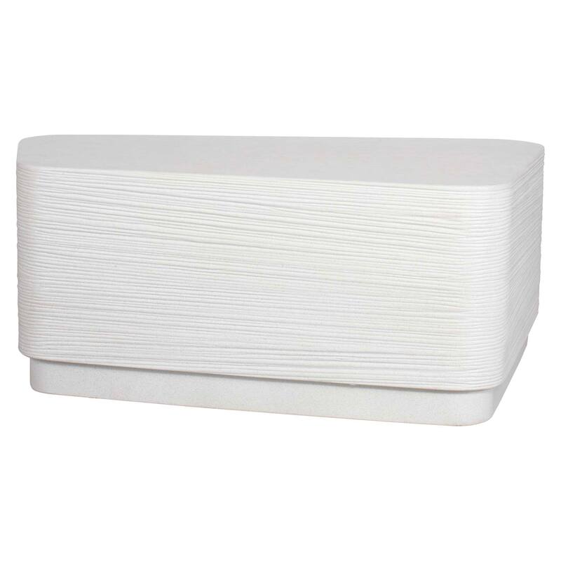 Uttermost Saltwater White Concrete Coffee Table