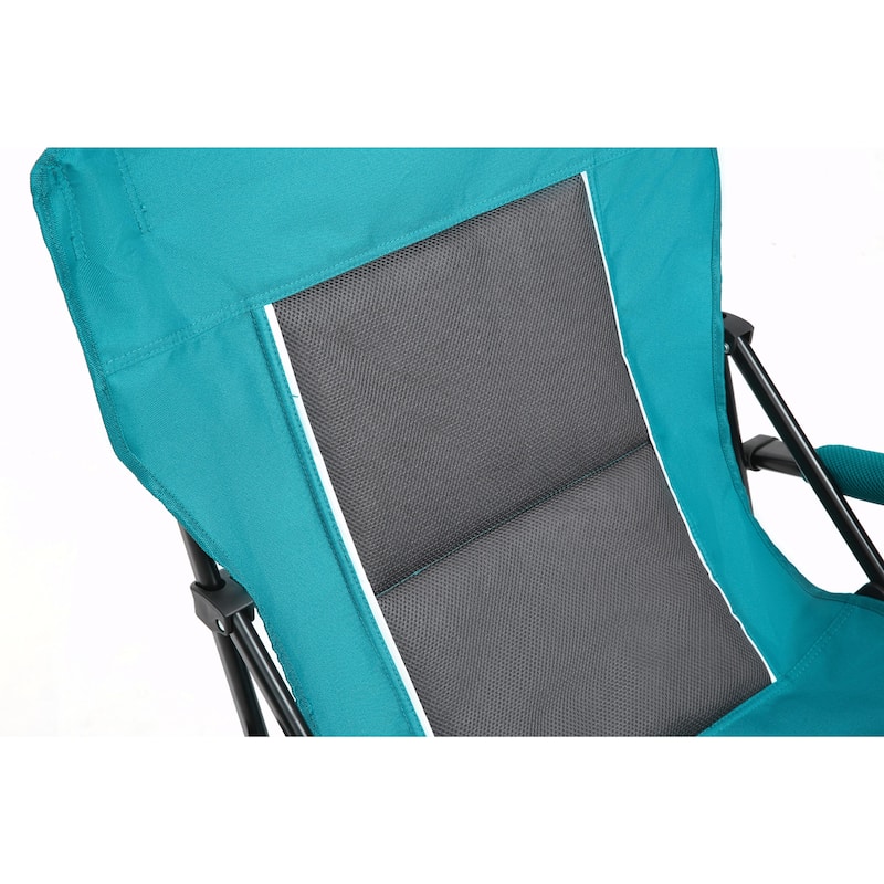 Portable Folding Lounge Chair with Cup Holder - Breathable & Durable