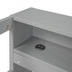 preview thumbnail 13 of 12, Twin XL Size Wood Daybed with 2 Trundles, 3 Storage Cubbies, 1 Light for Free and USB Charging Design Creative Triple Bunk, Gray