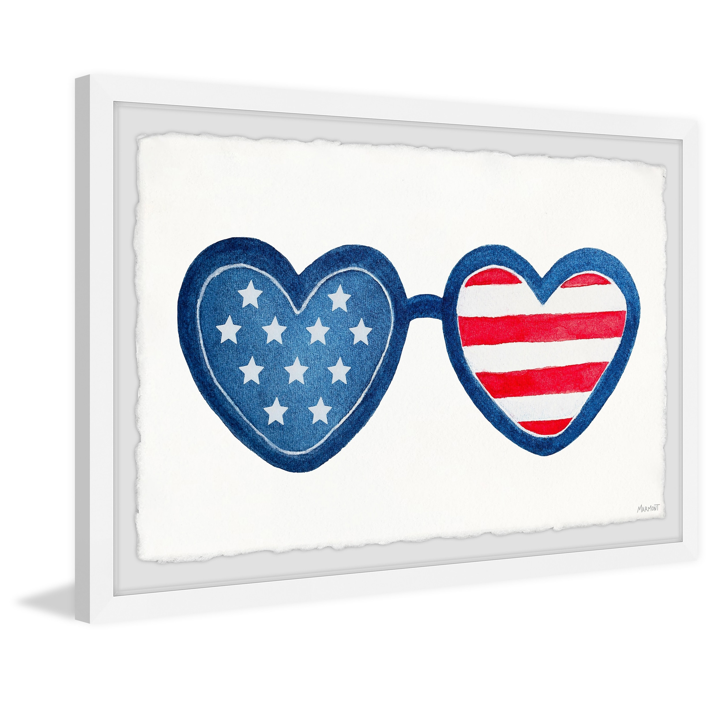 Heart Sunglasses\' Framed Painting Print - On Sale - Bed Bath & Beyond -  33148342