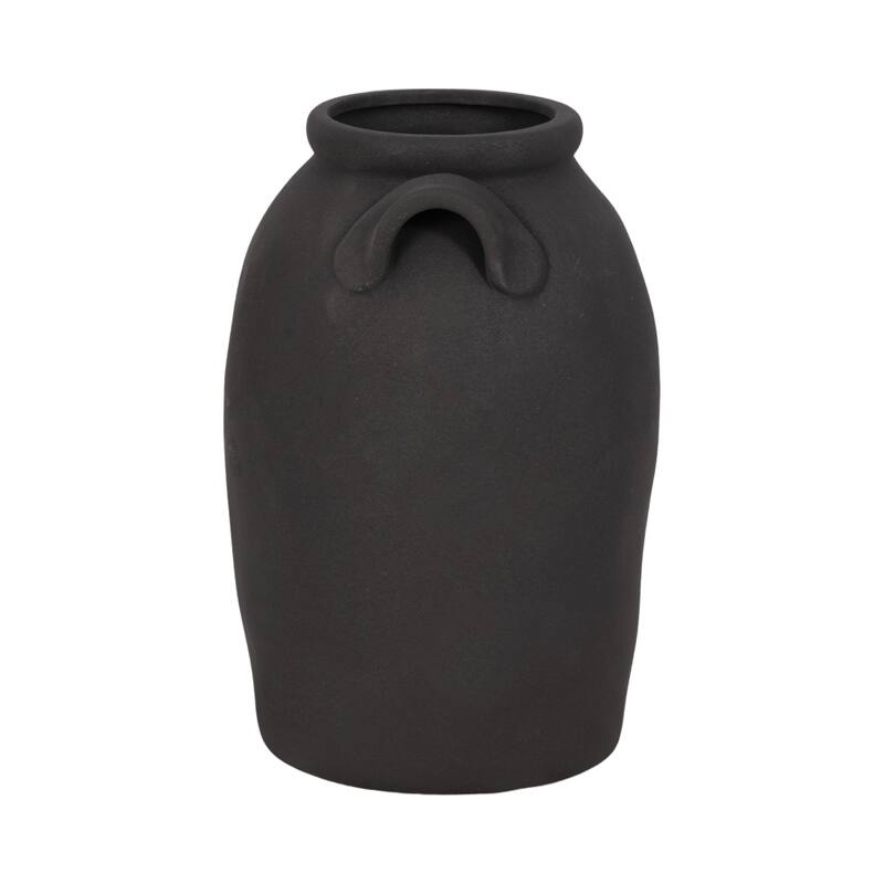Sagebrook Home Ceramic Vase with Handles - Elegant Accent for Timeless Decor