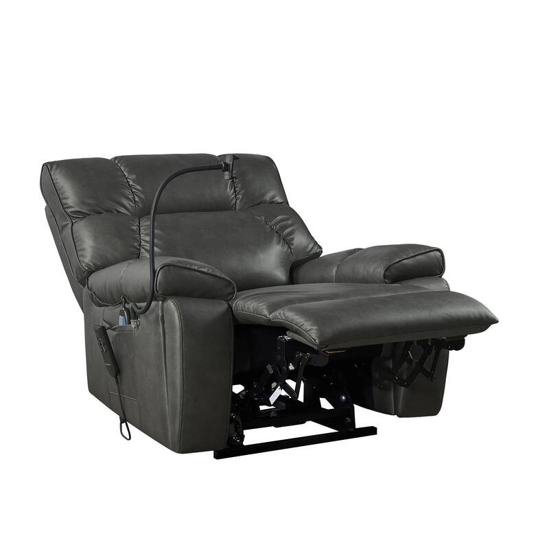 Christopher Knight Home - Power Lift Recliner Chair with Dual Motors, Massage, Heat, Cup Holders & Adjustable Phone Holder