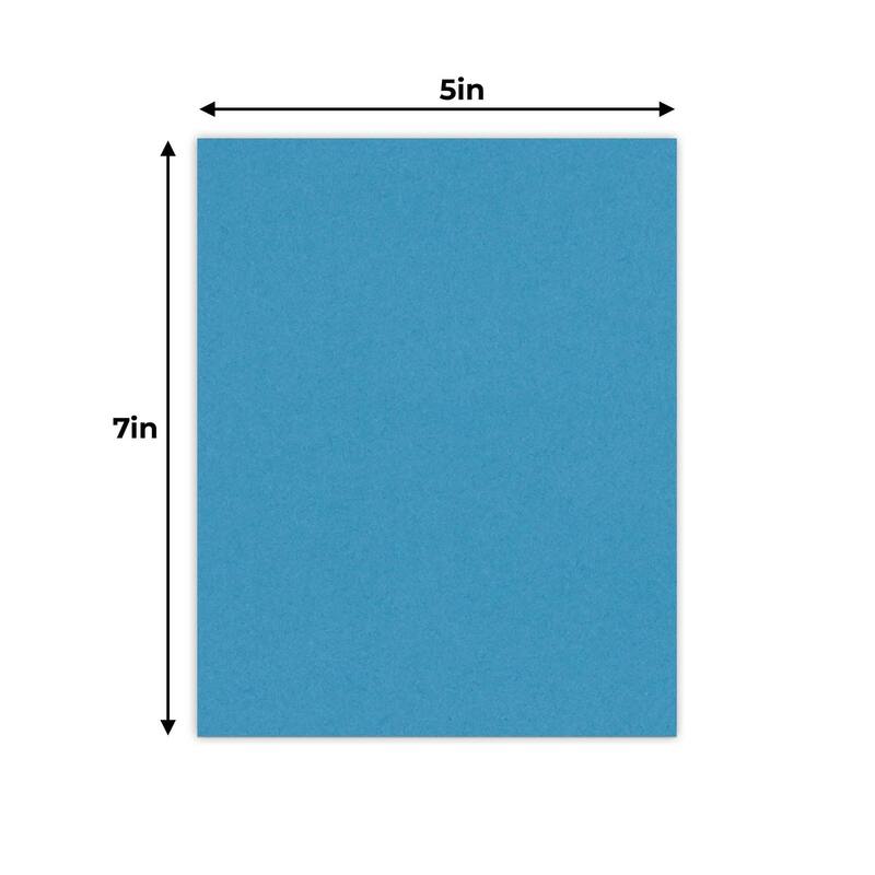 Bay Blue 5x7 Backing Board - Uncut Photo Mat Board (10-Sheets)