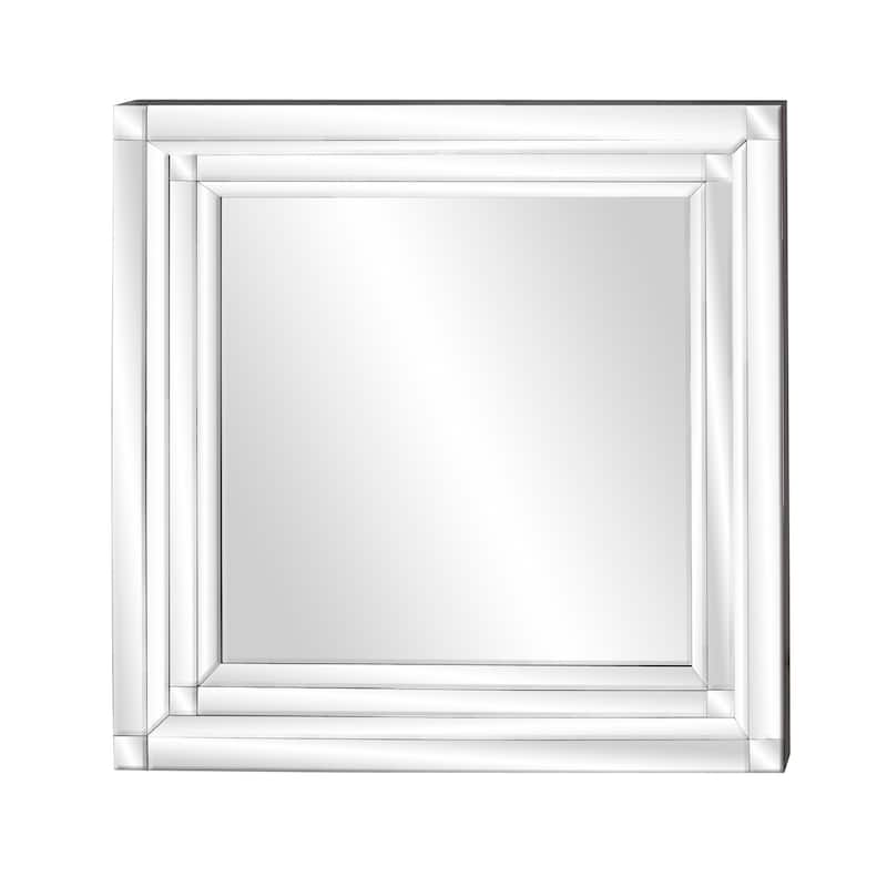 Glass Wall Mirror - Silver - Roche River Decor - 2"W x 39"L x 40"H