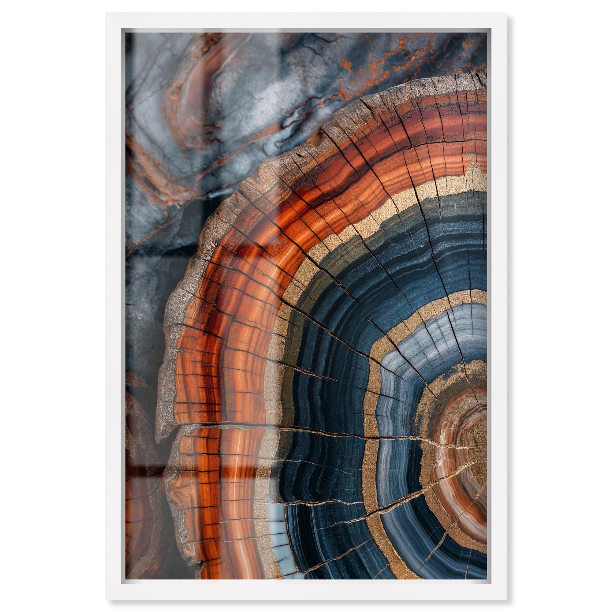 Earth's Core IV Coastal Wall Art Shadowbox Print by Art Remedy