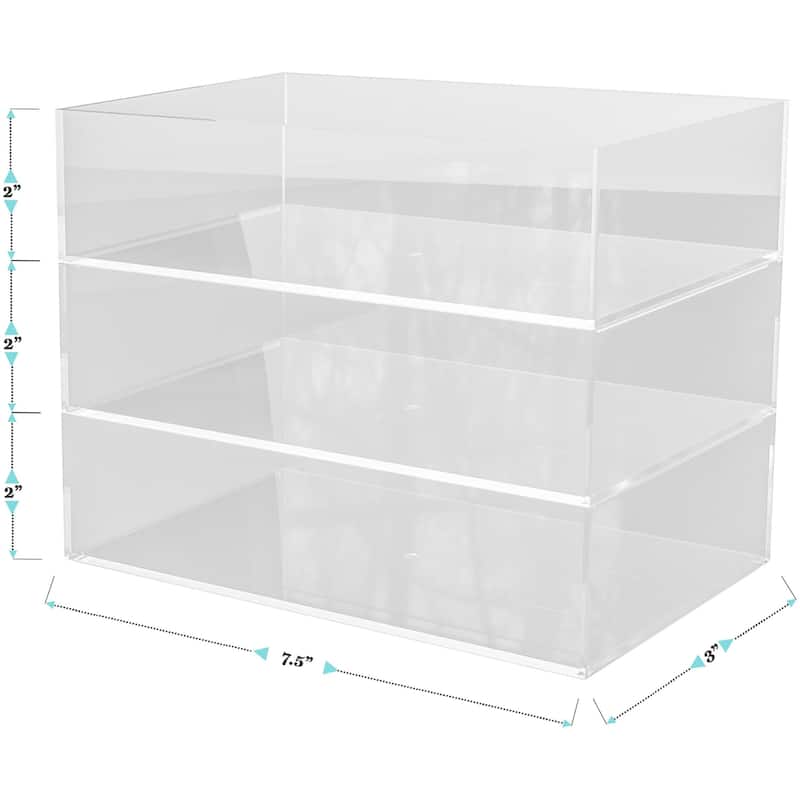 Flash Furniture BE-PB4516-3-MS Brody 2" Tall Stacking Office Organizer
