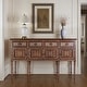 preview thumbnail 1 of 7, Manali 60 in. W Rectangular Mother of Pearl and Wood 4 Drawer 2 Door Console Table Wood & Bone Inlay