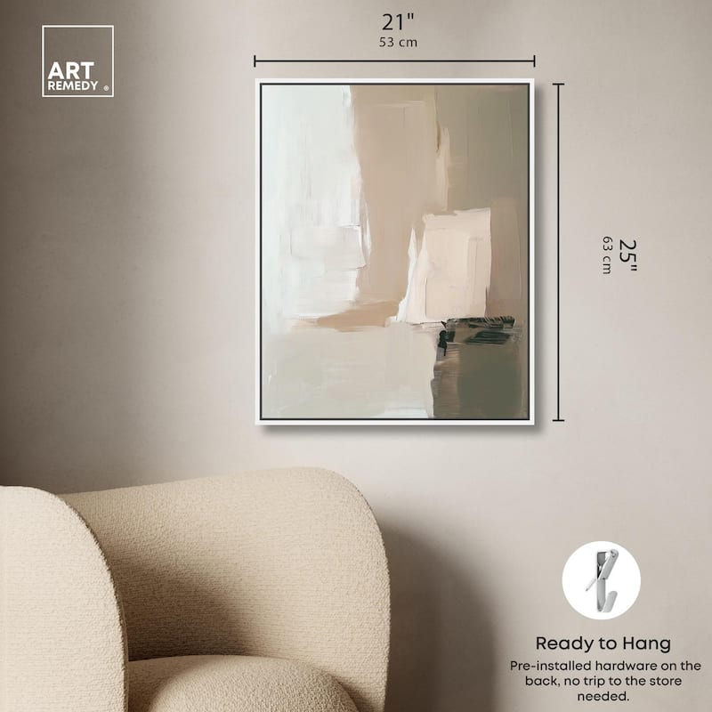 Pale Textured Silence II Canvas by Art Remedy