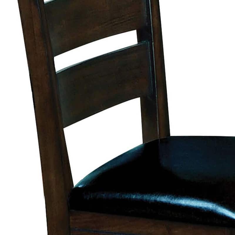 Black and Espresso Counter Height Chairs (Set of 2)