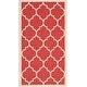 preview thumbnail 34 of 111, SAFAVIEH Courtyard Kathy Indoor/ Outdoor Waterproof Patio Backyard Rug 2' x 3'7" - Red/Bone