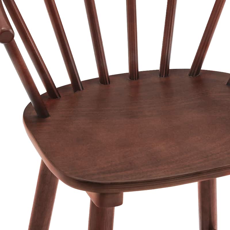 Set of 3 Counter Height Stool 24.in Bar Stools with Solid Wood Frame and Spindle Back for Kitchen Island