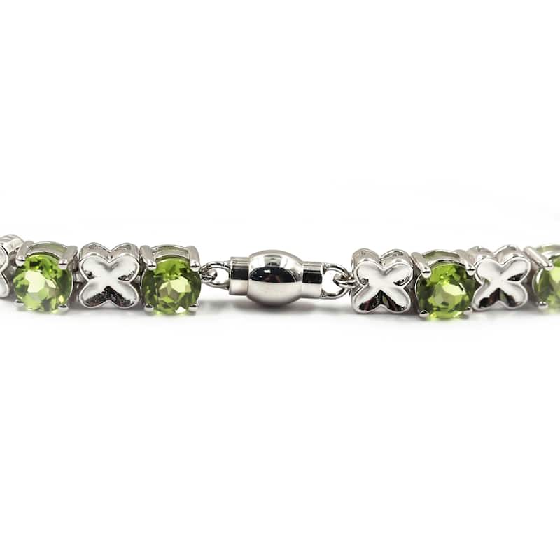 925 Sterling Silver Peridot Bracelet