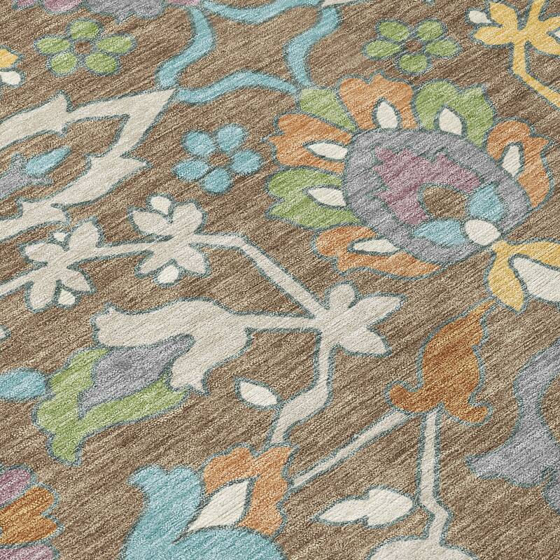 Machine Washable Indoor/ Outdoor Traditional Blanca Chantille Rug