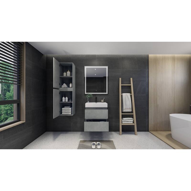 Baillie 24'' Wall-Mounted Vanity with Reinforced Acrylic Sink