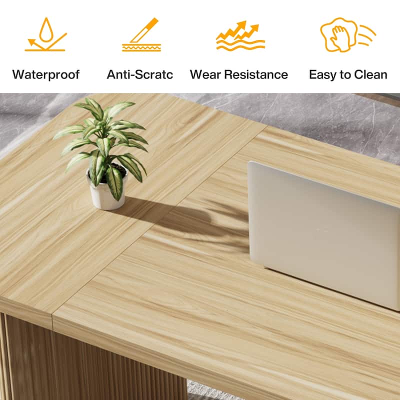 63'' W Wooden Executive Computer Desk for Home Office