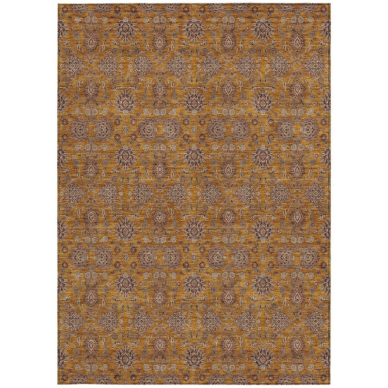 HomeRoots Floral Transitional Rectangle Outdoor Rug