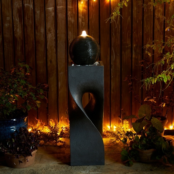 Glitzhome Modern Geometric Oversized Pedestal Sphere