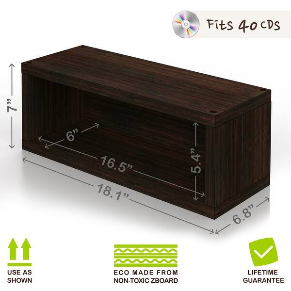 Way Basics Eco Stackable Media Storage Rack Shelving and Organizer