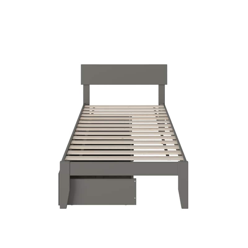 Boston Modern Contemporary Bed with 2 Extra Long Drawers