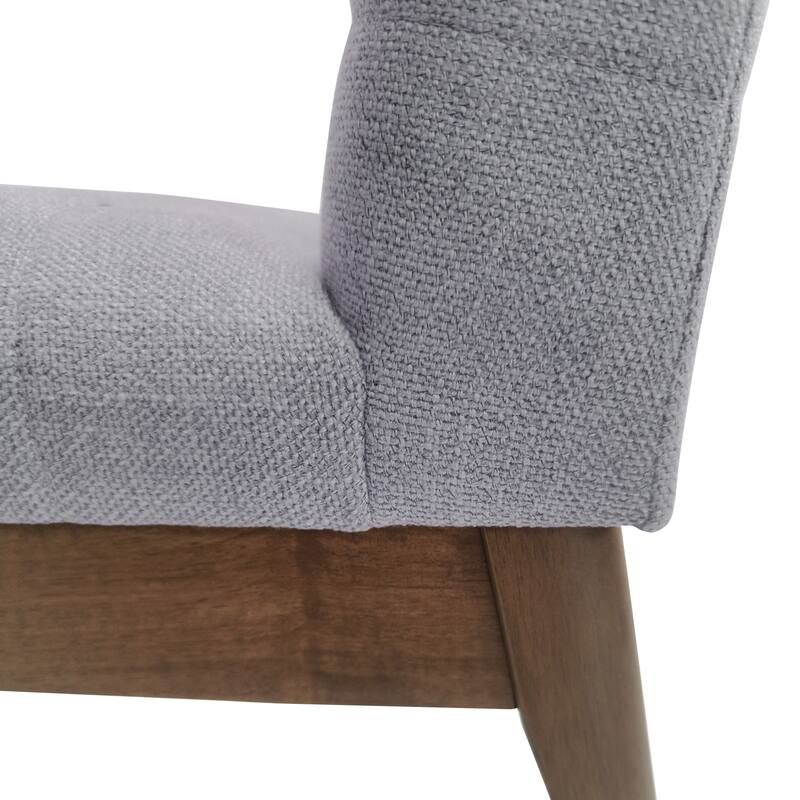 Modern 2 Piece Square Solid Wood Upholstered Dining Chair with Cushions Backrest for Dining Room Kitchen Bedroom Living Room