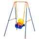 preview thumbnail 9 of 8, 3 in 1 Outdoor Swing Sets with 4 Foldable Sandbags and Removable Seat Perfect Gift for Kids - 44.09"L x 63.76"W x 62.20"H